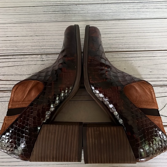 Free People Rusty Brown Leather Ankle Boot - Picture 6 of 7